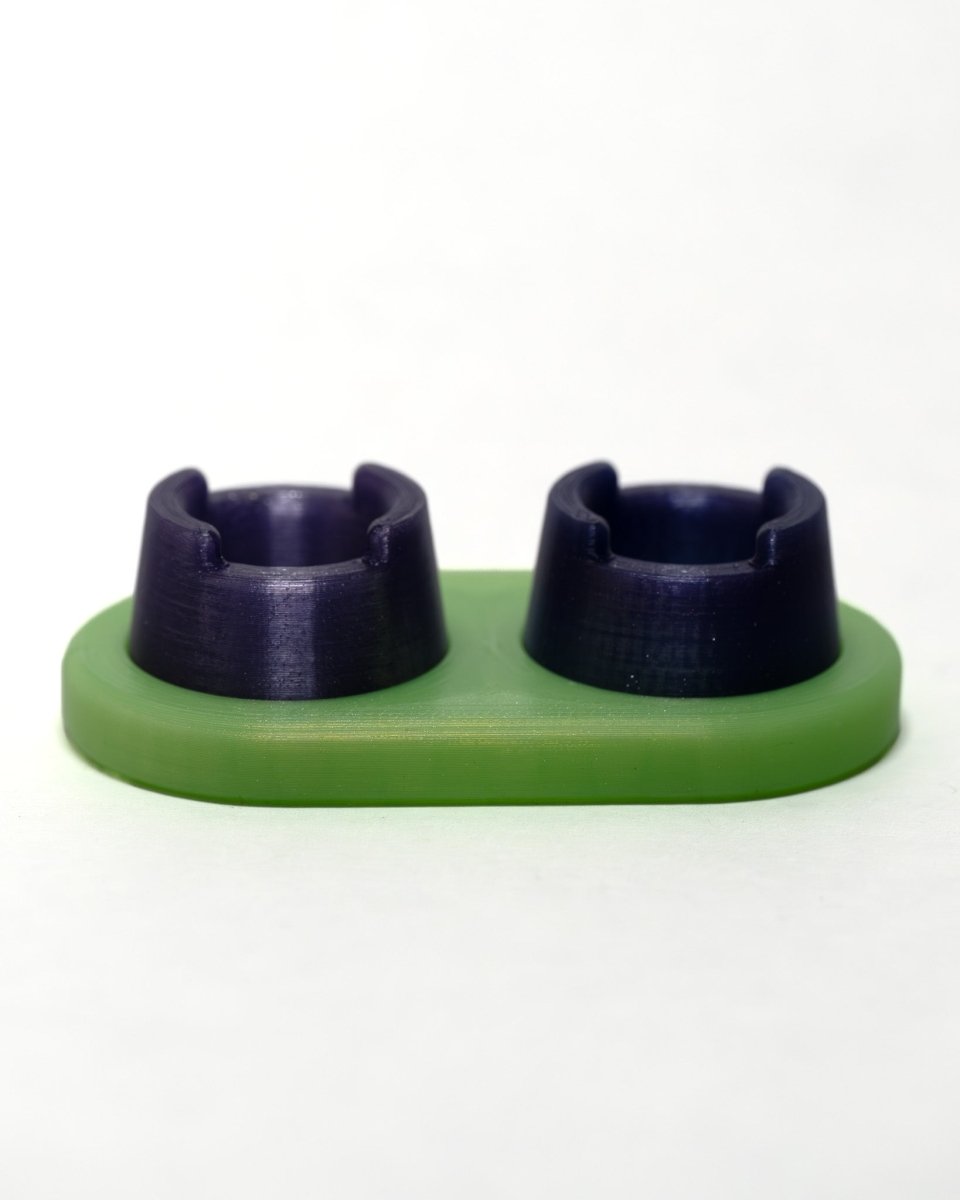 Ooze Green Doc with two Nebula bubble cap holders. 