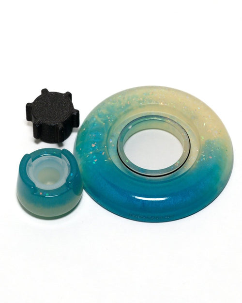 Blue & White - Blazer big shot gt 8000 resin base, knob, and bubble cap holder.