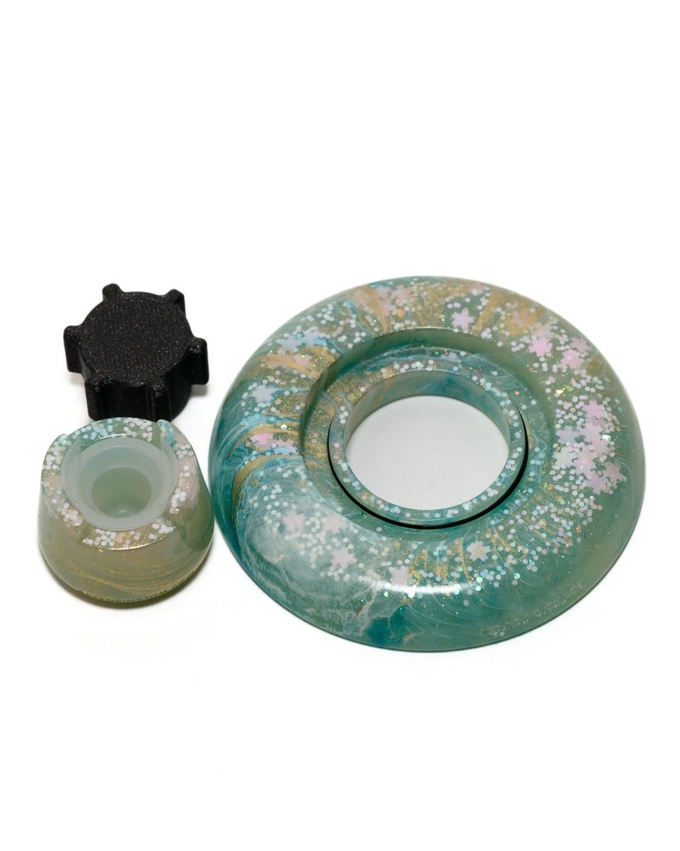 Cherry Blossom A - Blazer big shot gt 8000 resin base, knob, and bubble cap holder.