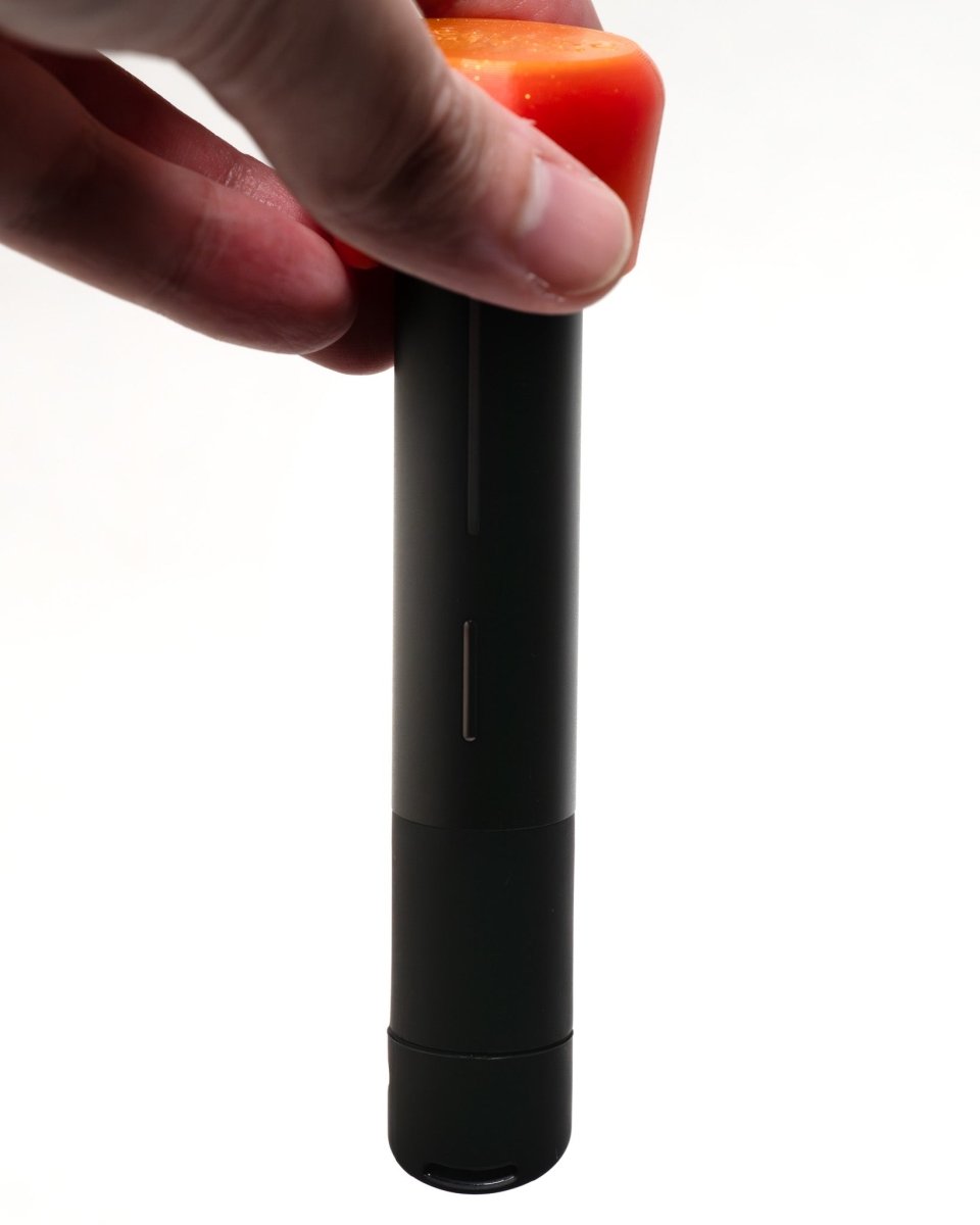 showing you can hold the puffco pivot can be held upside down in ascendingtoms holder