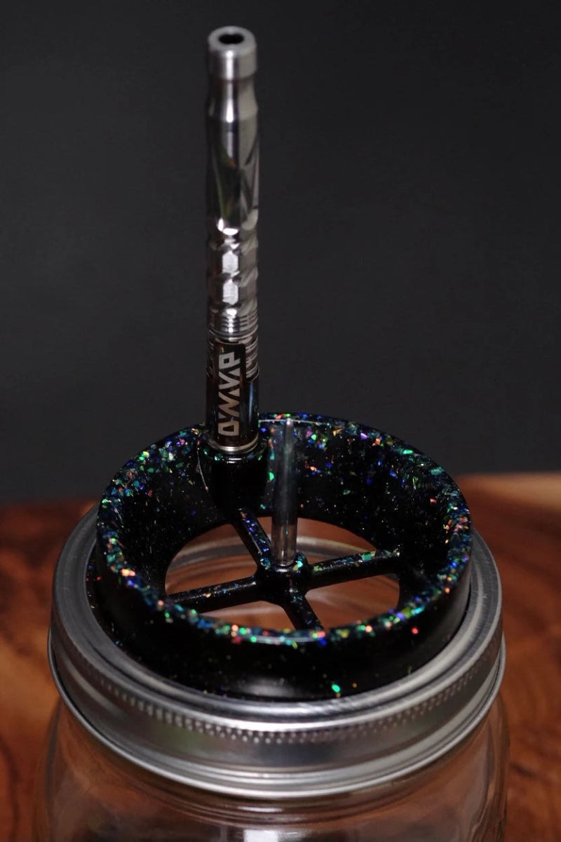 Mason jar ashtray Lid for wide mouth mason jars - LID ONLY perfect for dynavap vapcap