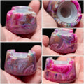 One of One Collection #3  - Resin Bubble Cap Holder with Silicone Insert