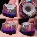 One of One Collection #4  - Resin Bubble Cap Holder with Silicone Insert