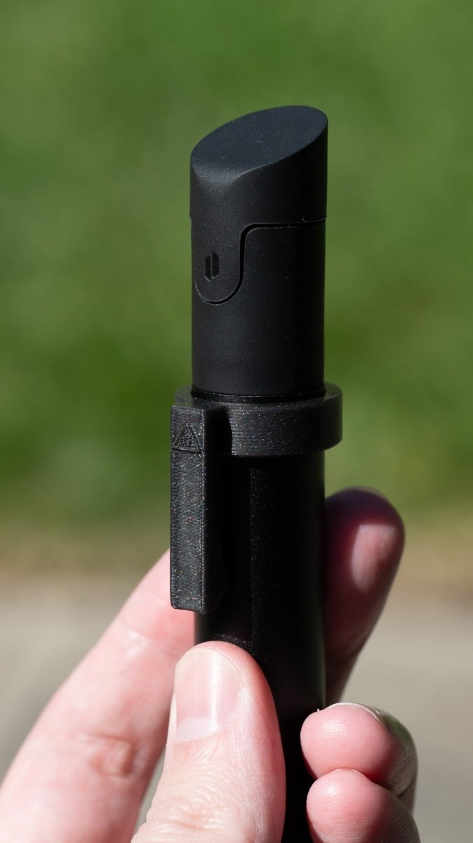 Galaxy Black Puffco Pivot Pocket Clip Back View.