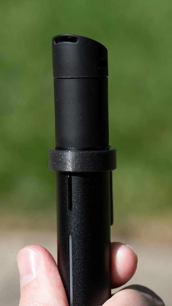 galaxy black puffco pivot pocket clip front view