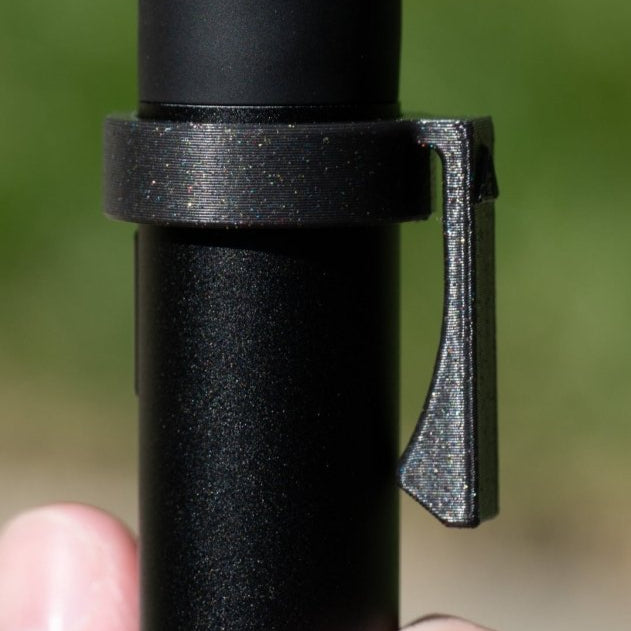 Galaxy Black Puffco Pivot Pocket Clip Side View.
