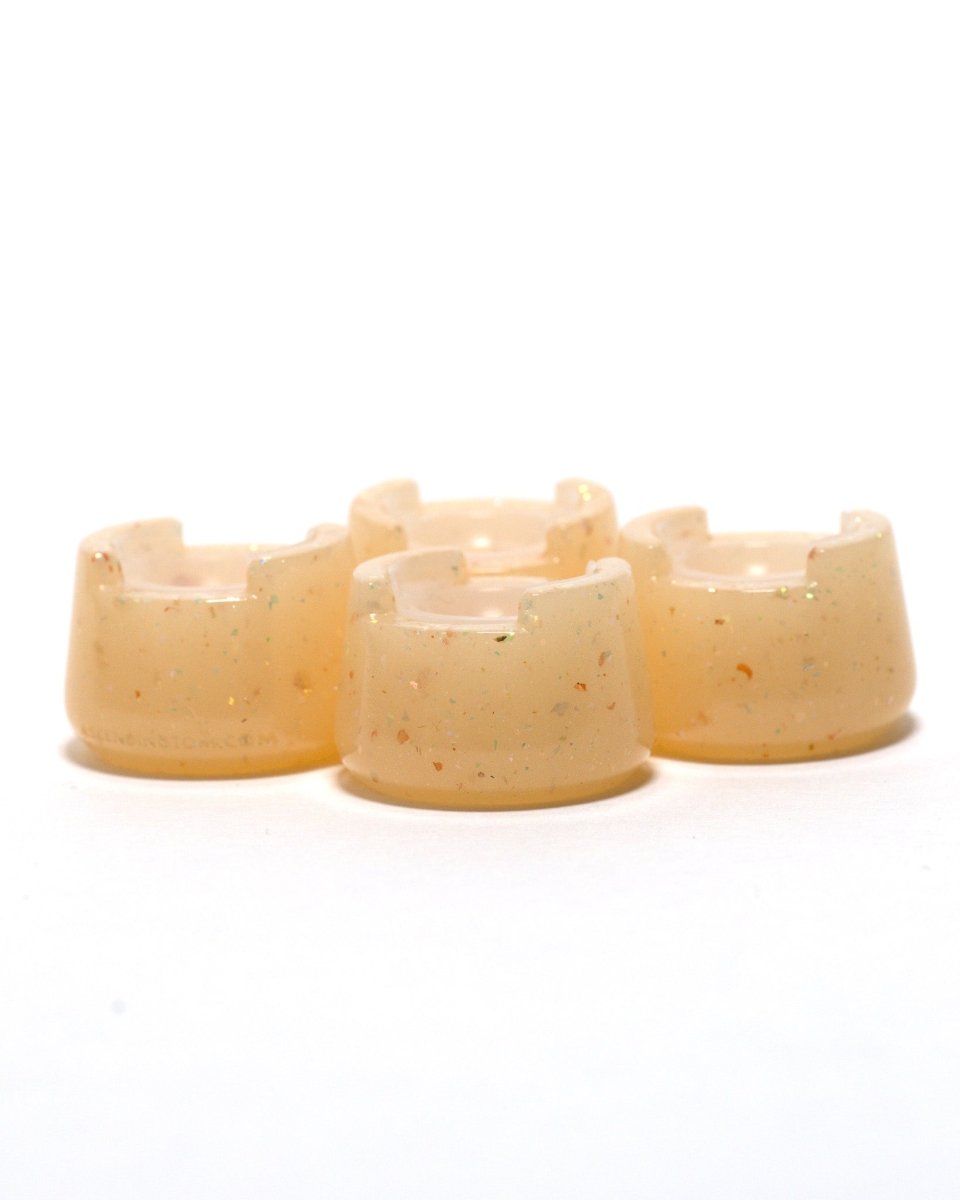 Cream with glitter - Bubble Cap Holder with silicone insert.