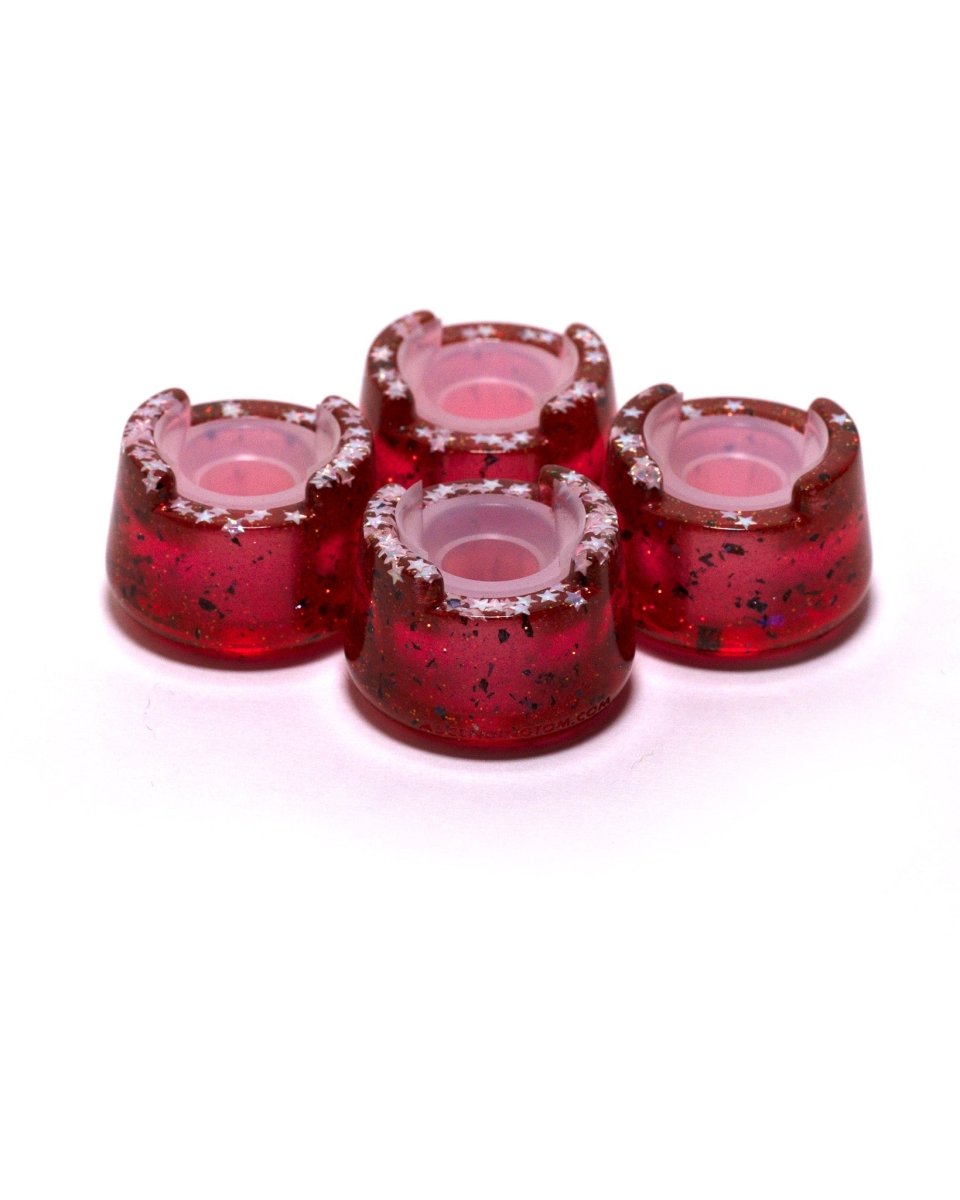 Pink with glitter stars - Bubble Cap Holder with silicone insert.