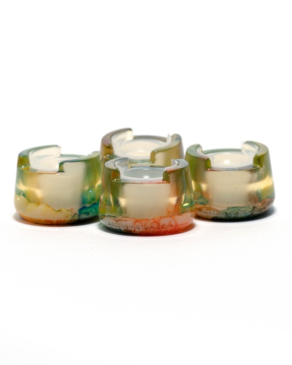 Rainbow clouds - Bubble Cap Holder with silicone insert.
