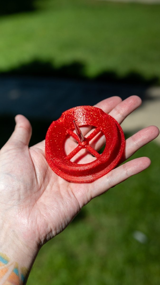 mason jar ashtray in fire red