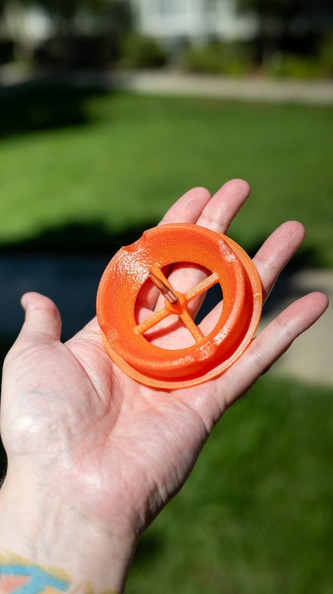 mason jar ashtray in sunrise orange.