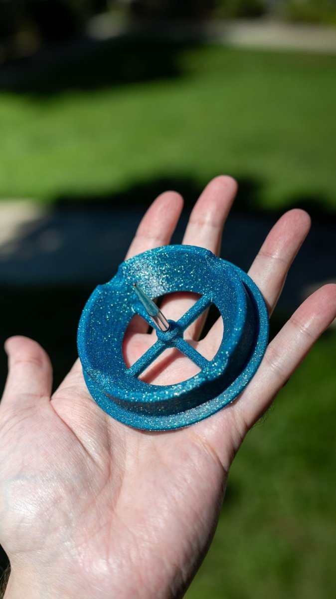 mason jar ashtray lid in lapis.